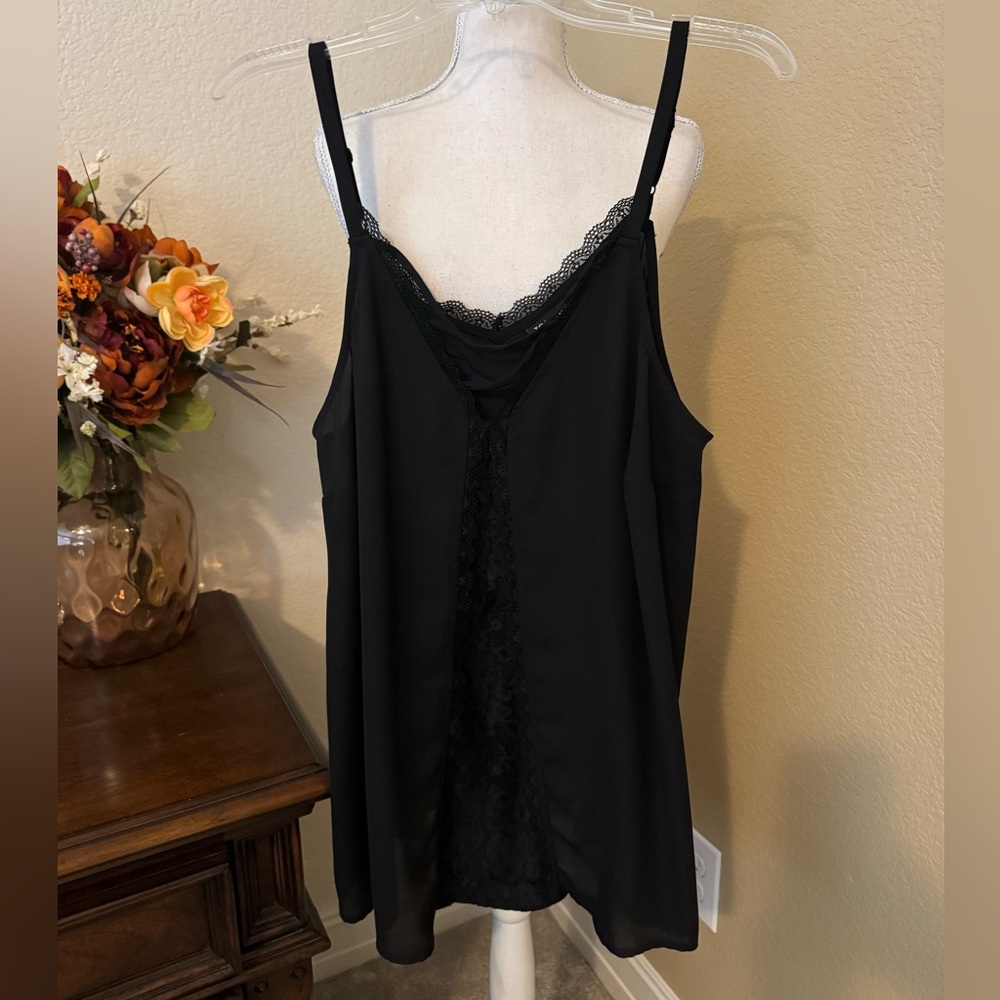 Torrid Black Lace Cami Tank Blouse Top 1X - Picture 3 of 4